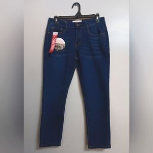 Red Bottoms Women's Juinors Jeans Skinny Mid Rise Denim Blue Size 7 28", NWT